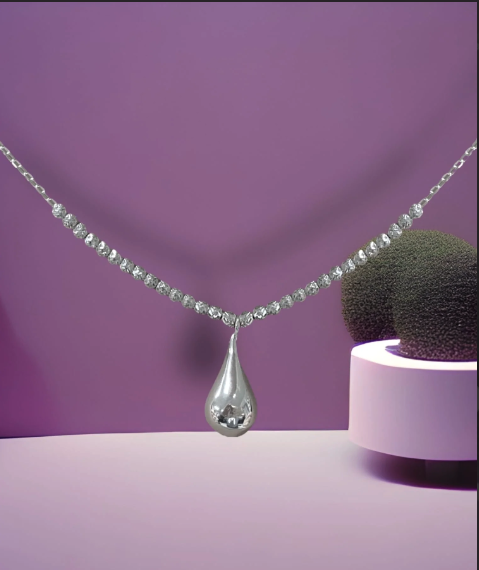Stunning Silver Tear Drop Necklace Kit
