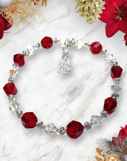 Red Velvet Christmas Bracelet Kit