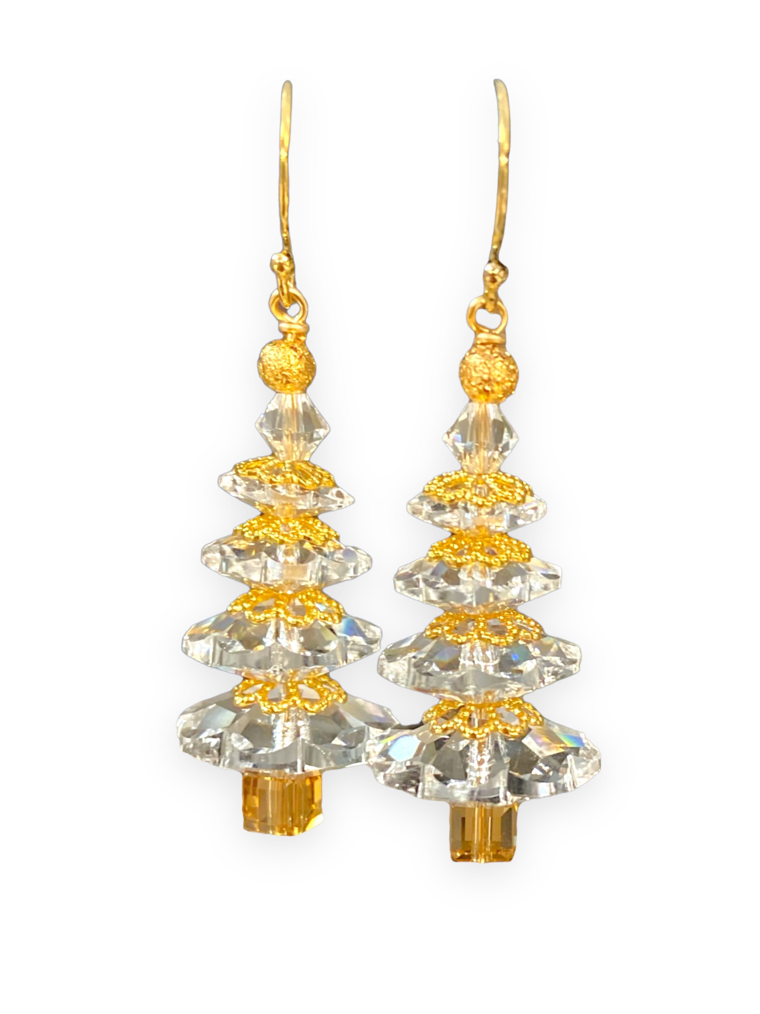 Golden Christmas Tree Earring Kit