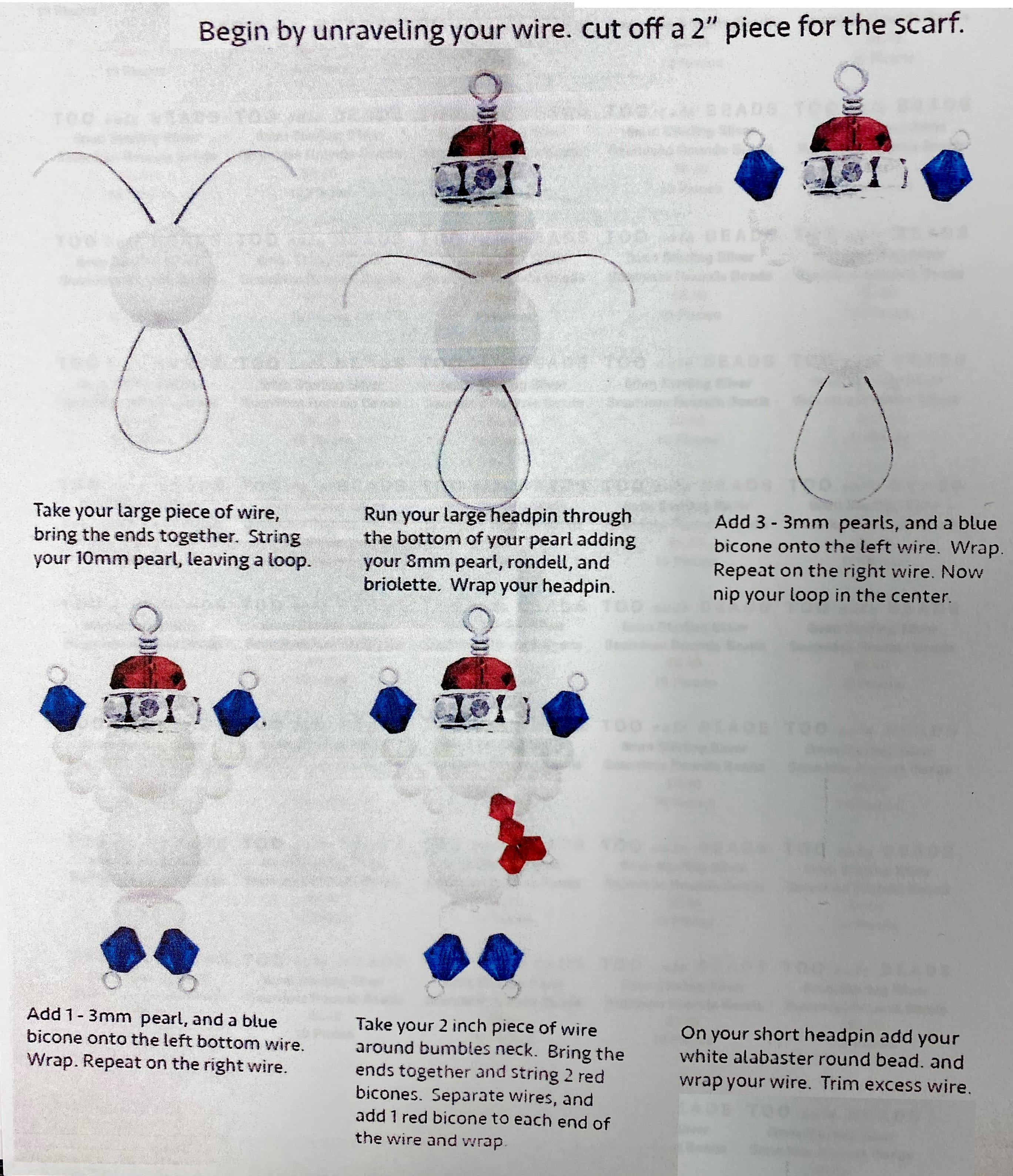Bumble Ornament Kit Instructions