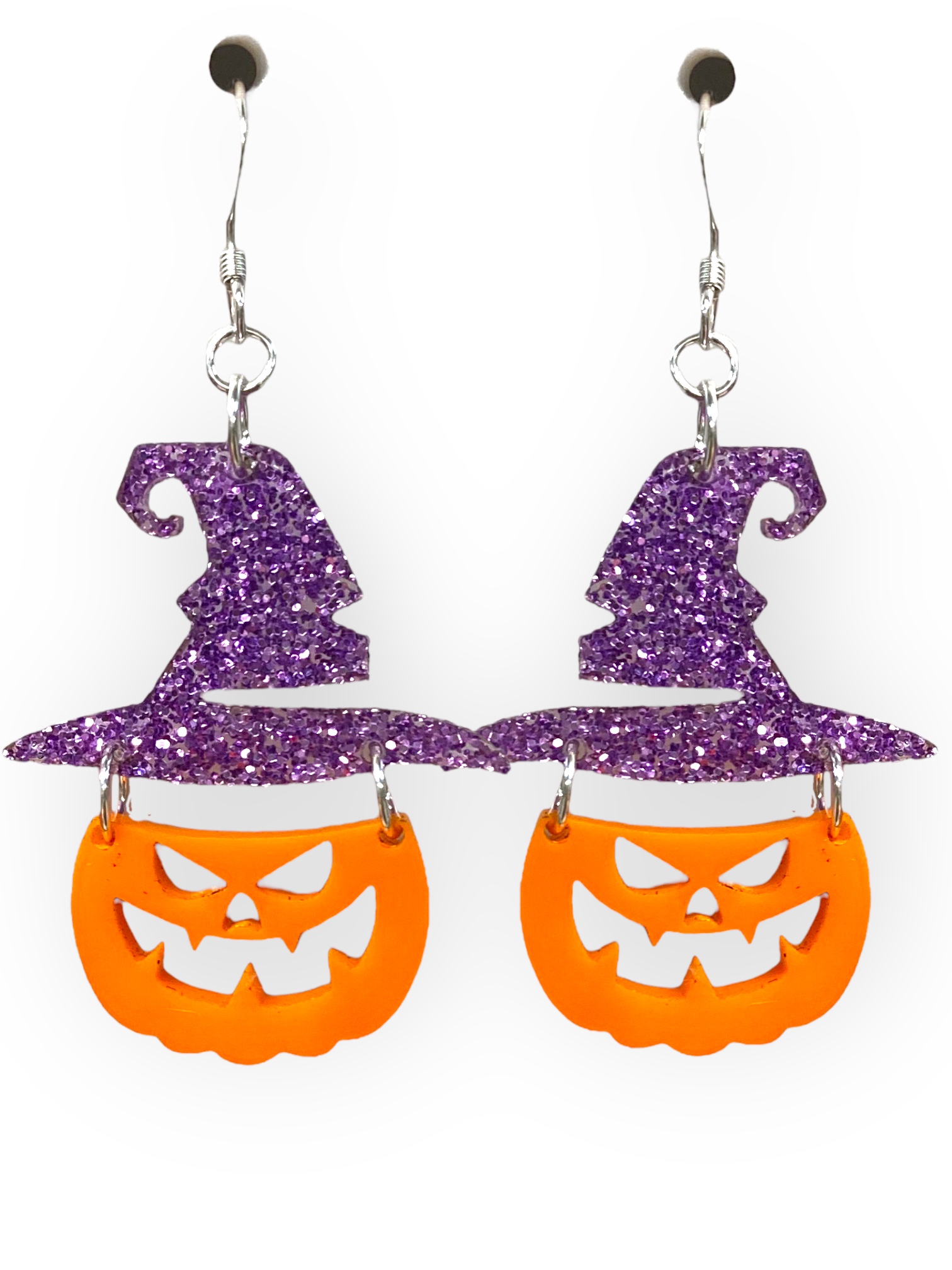 Pumpkin with Witches Hat Earring Kit