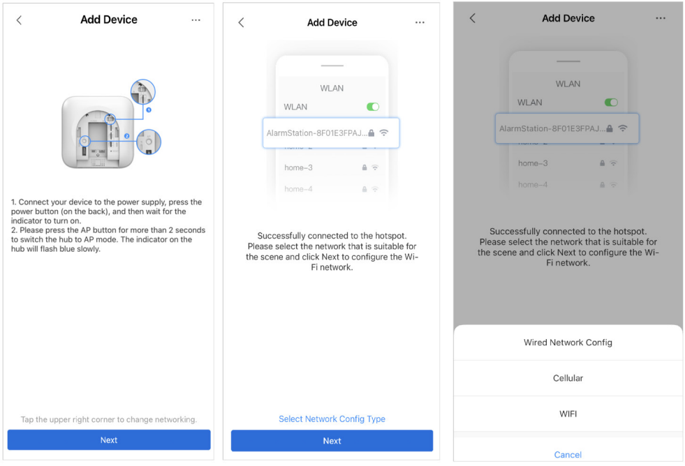 Dahua alarm hub netwerk instellen