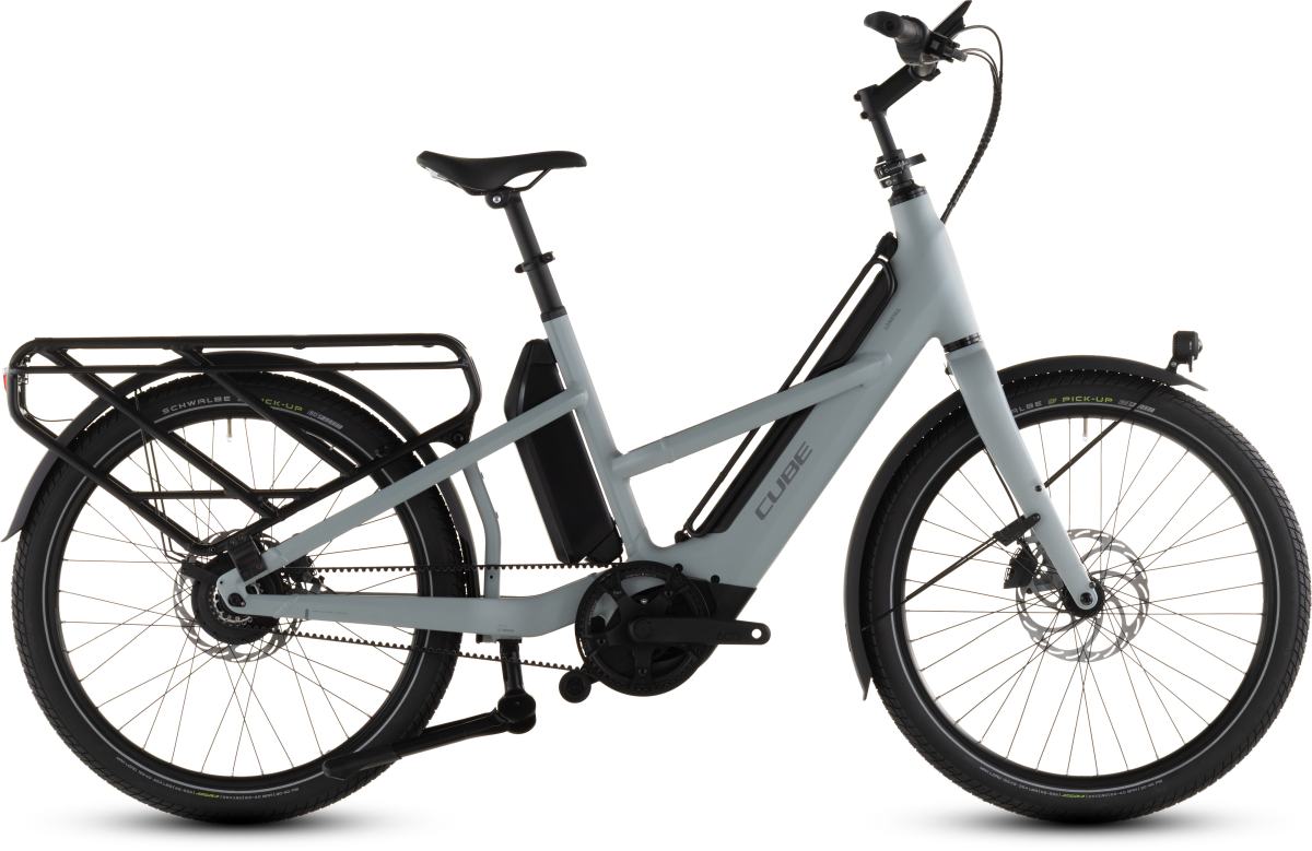 CUBE Cube Longtail Hybrid Comfort 800 26' ' E-Bike Lastenrad Pedelec mineralgrey/reflex