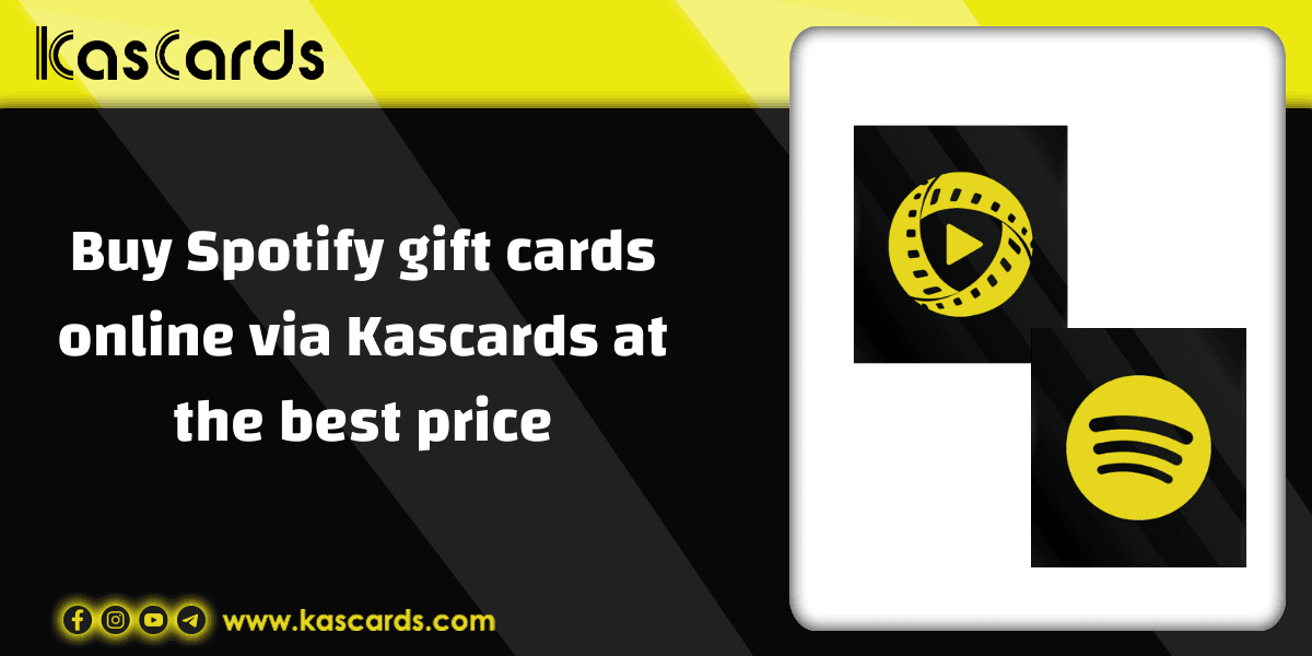 Buy Spotify gift cards online via kascards at the best price