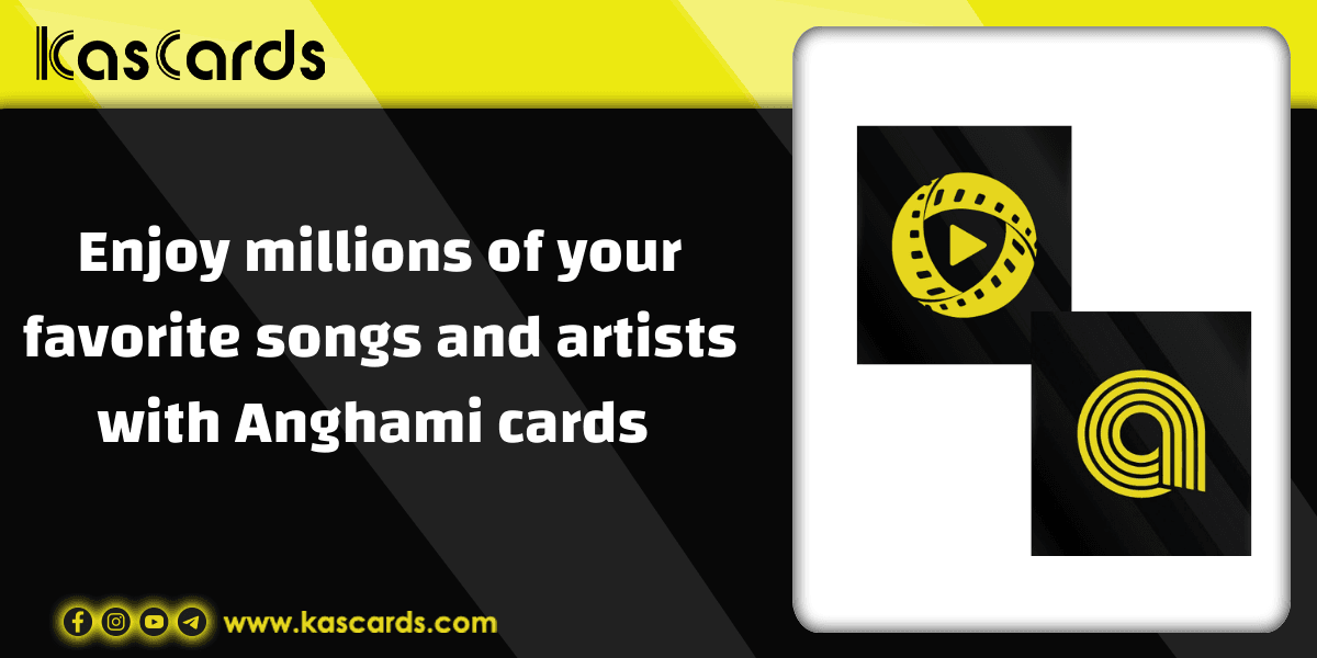 Enjoy millions of your favorite songs and artists with Anghami cards