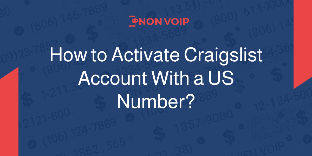 How to Activate Craigslist Account With a US Number?