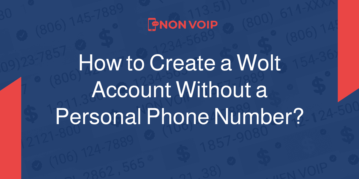How to create a Wolt account without a personal phone number?