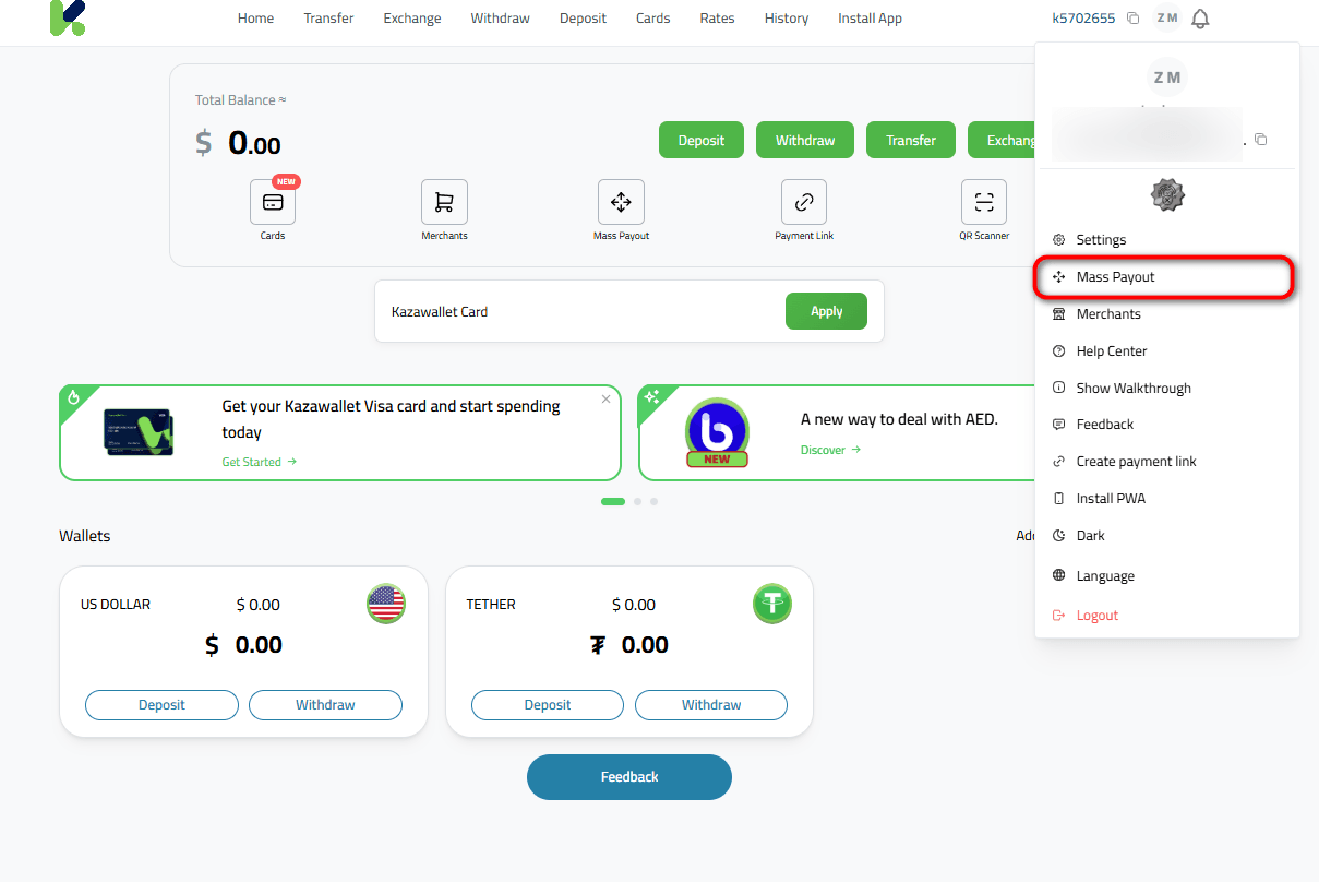 Enable Mass Payments