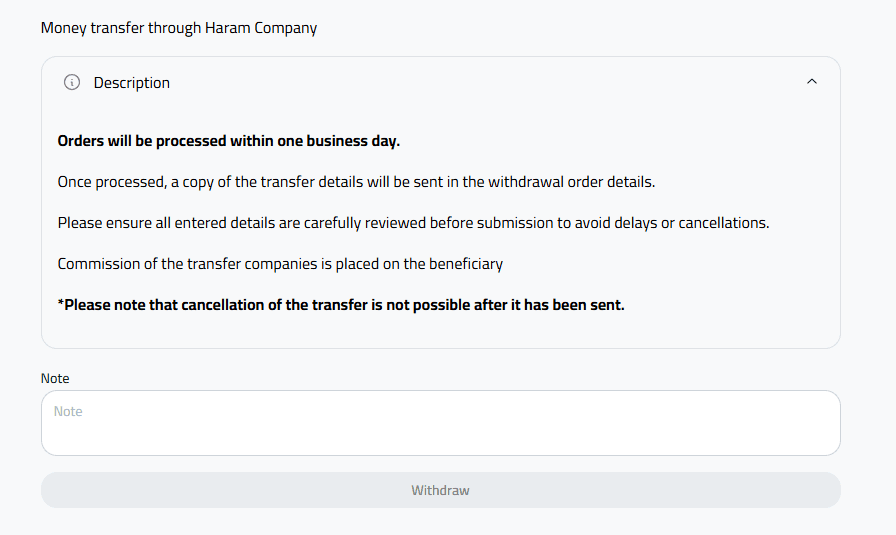 Withdraw