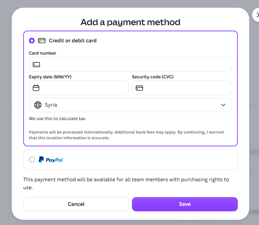 Subscribe to Canva pro using crypto