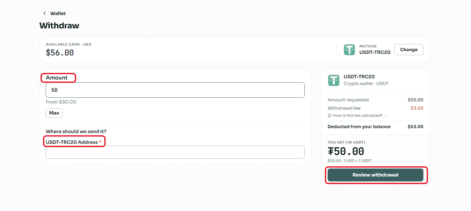 Confirm the Transaction