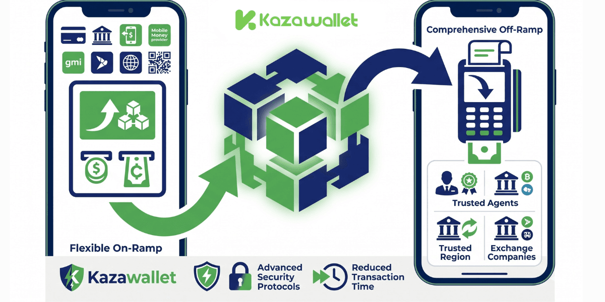 Kazawallet: An Integrated Solution for Both On and Off-Ramping