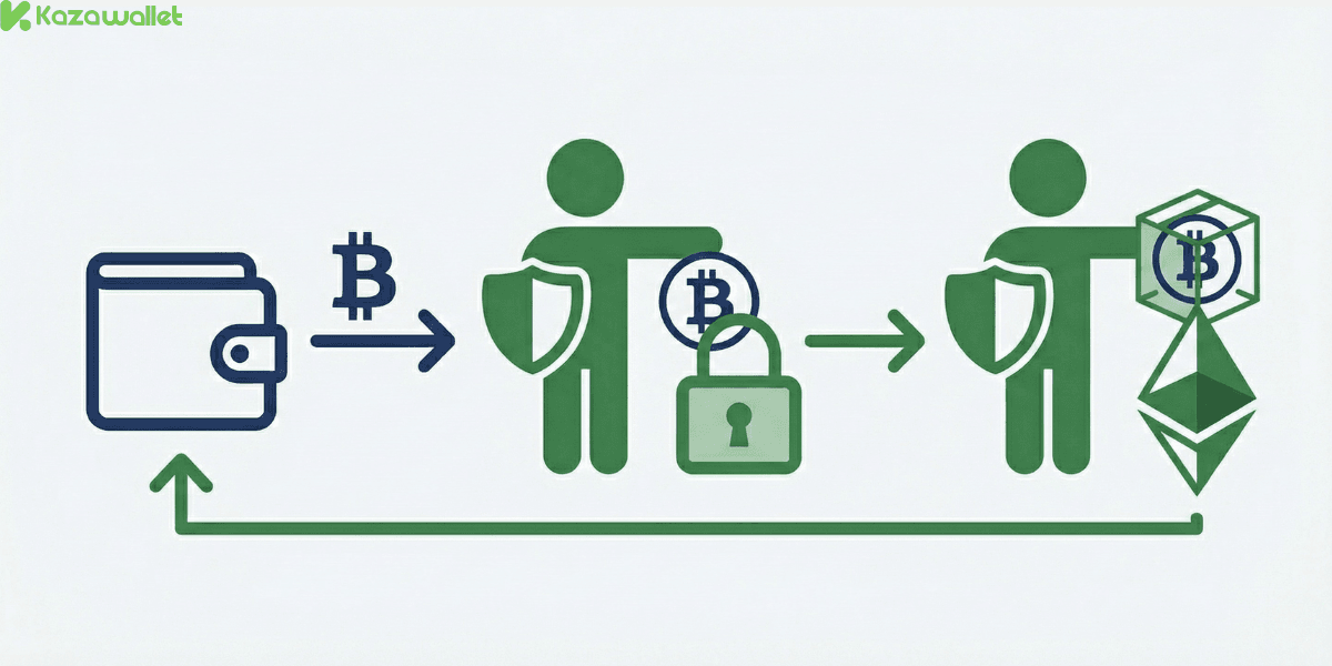 كيف يعمل البيتكوين المغلف؟