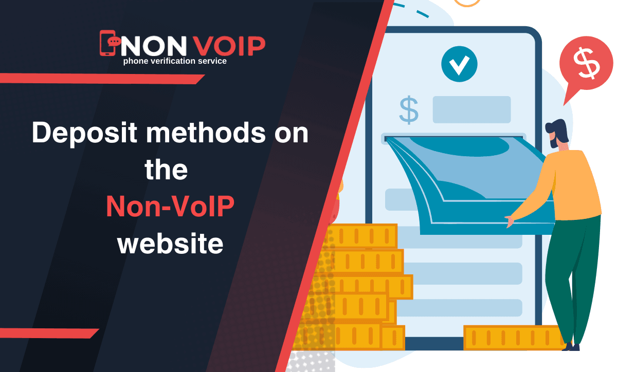 Deposit methods on the Non-VoIP website for all types of US numbers