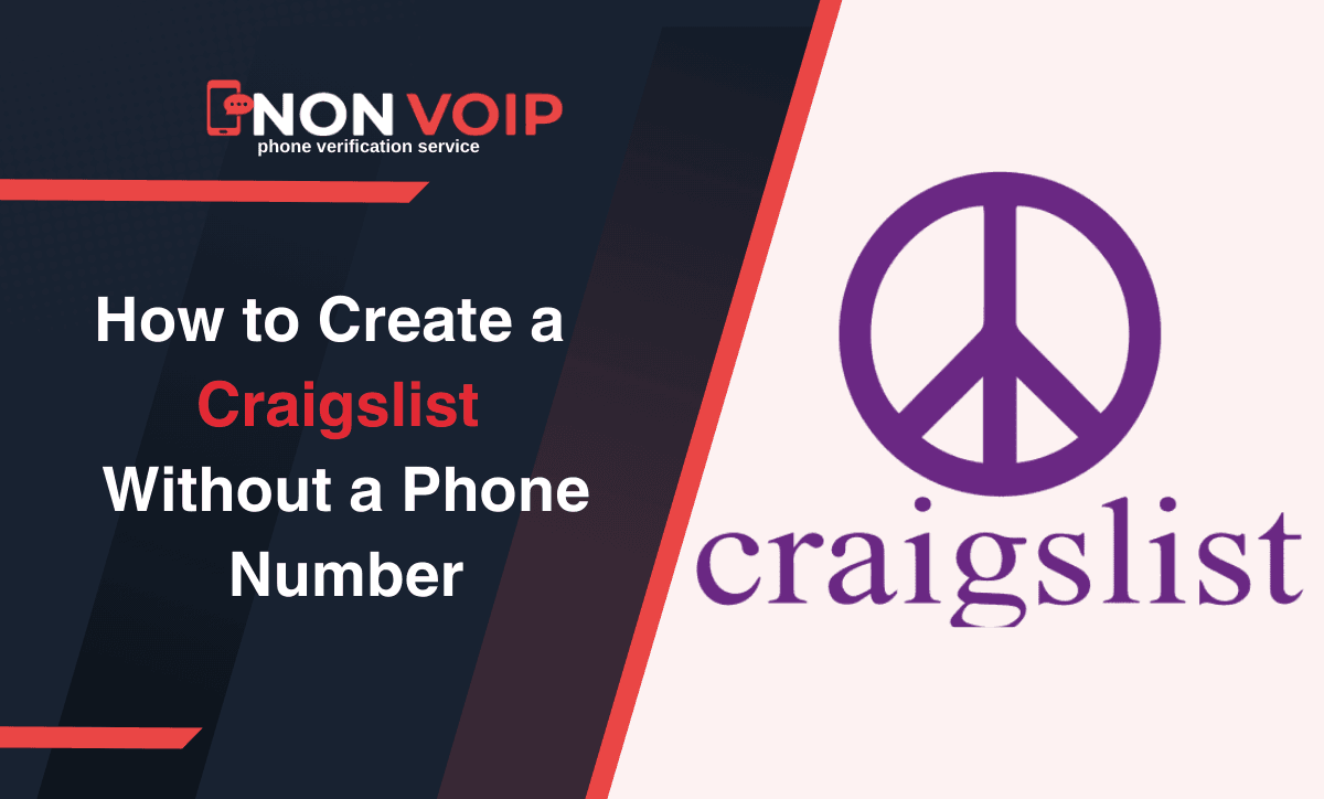 Steps to create Craigslist account without a personal phone number