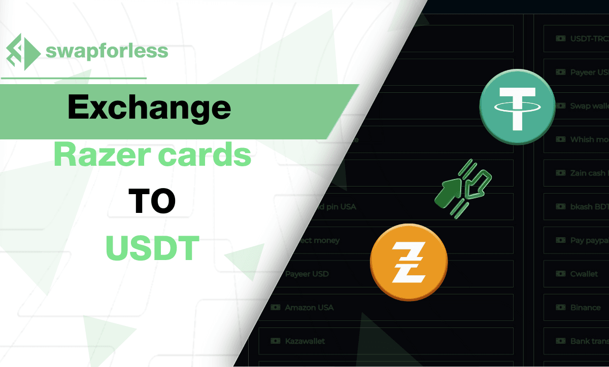 exchange Razer cards to USDT and receive them in kazawallet?