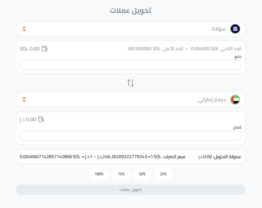 تحويل عملة سولانا&nbsp;إلى درهم إماراتي