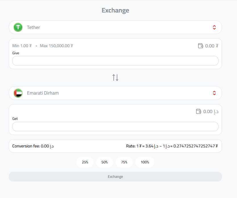 How to Exchange USDT to Emirati Dirham