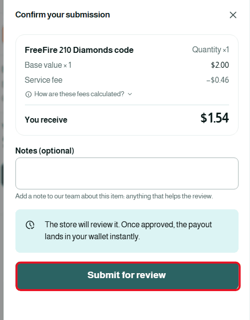 Review and Confirm Submission