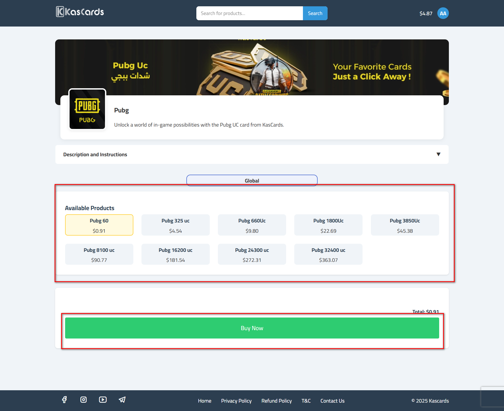Steps to Buy E-Gift Cards from kascards
