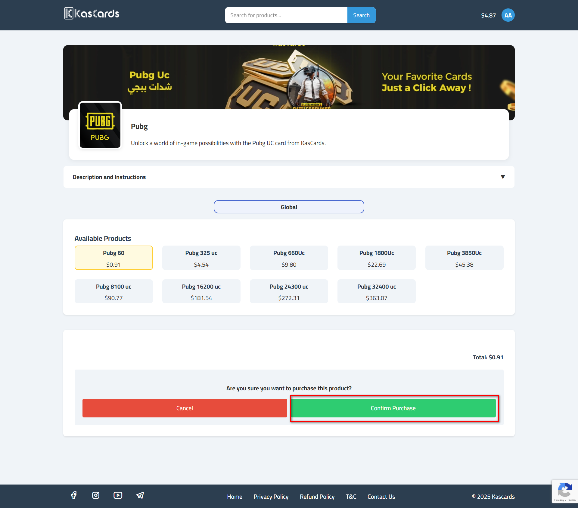 Steps to Buy E-Gift Cards from kascards