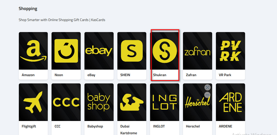 How to buy Shukran cards from kascards
