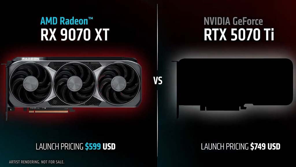 AMD Radeon RX 9070 XT vs. Nvidia RTX 5070
