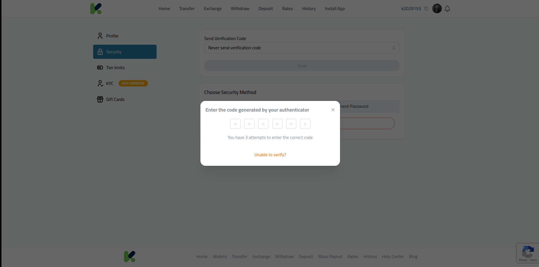 Verify with Your Authenticator Code