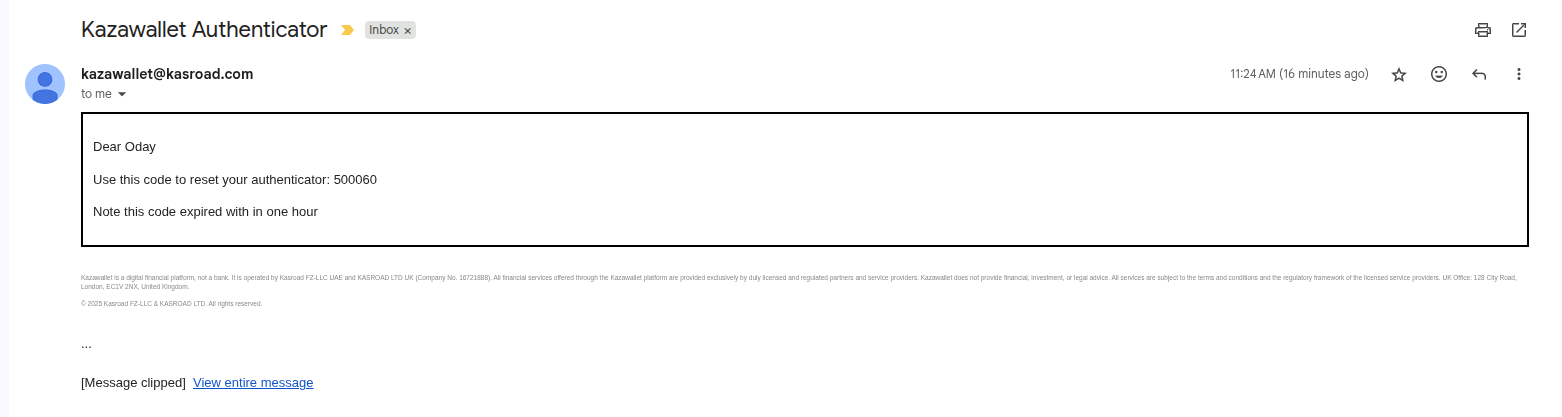 Receive and Verify OTP