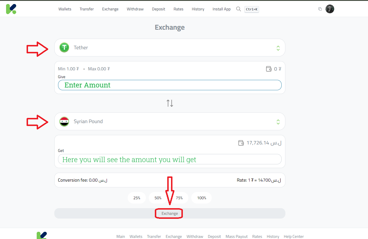 Step-by-Step Exchange USDT to Syrian Pound and Receive it via Bemo Bank