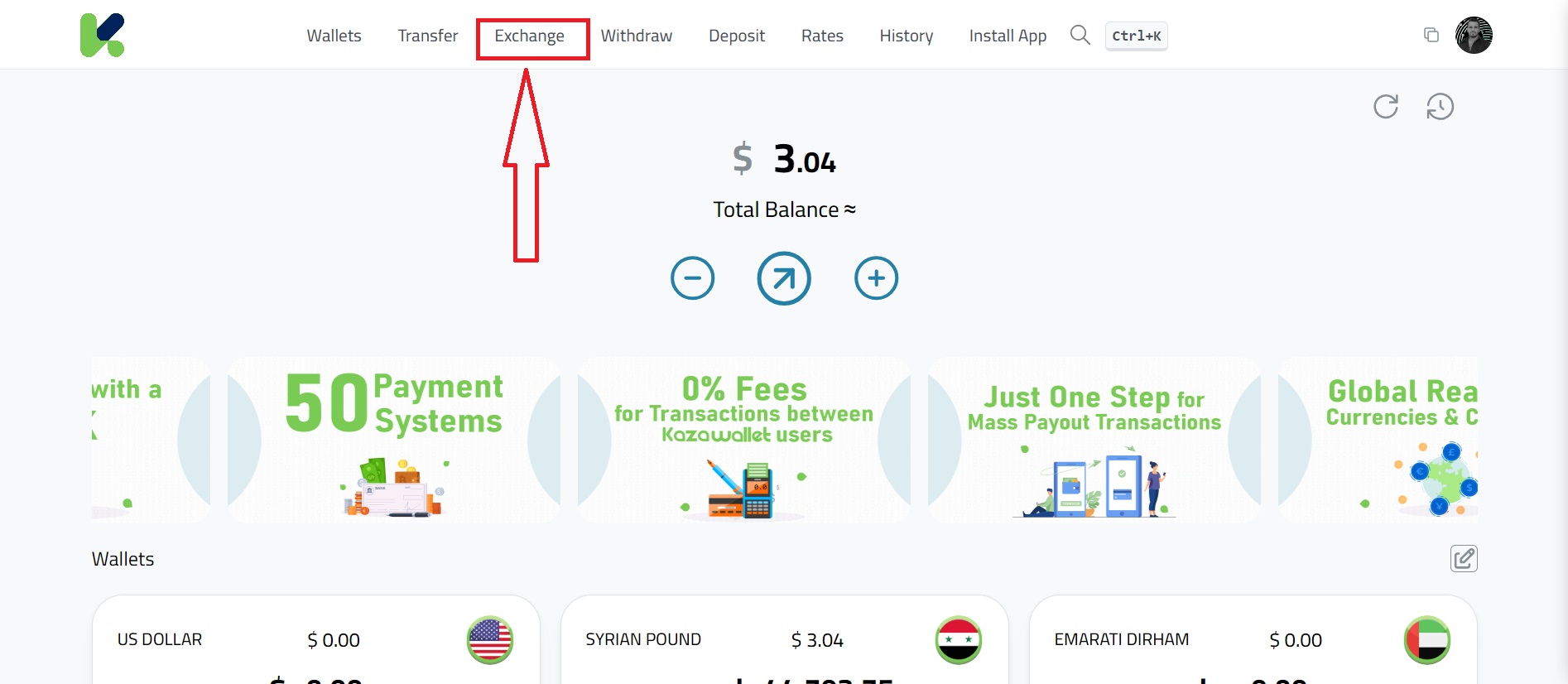 Transfer Money from Vodafone Cash to the Target Currency and Withdrawing Funds from Kazawallet