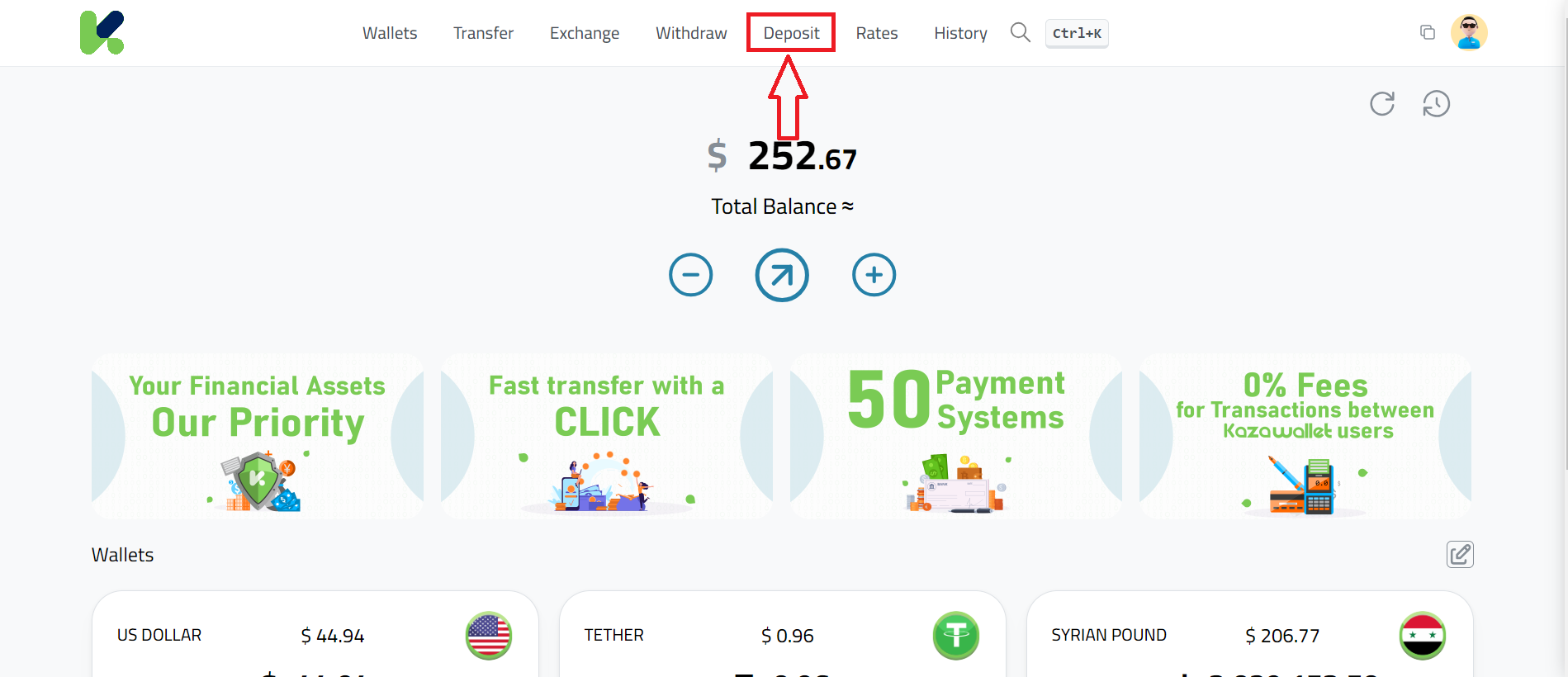 Steps to Send USDT from Cwallet to CoinEX via Kazawallet