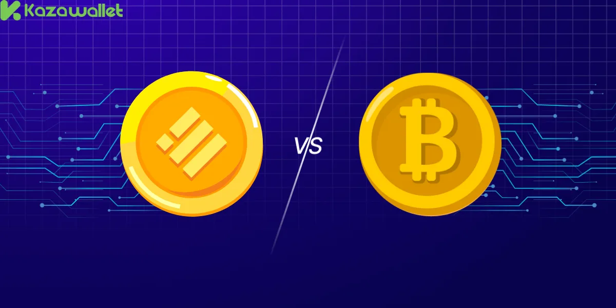الفرق بين Bitcoin و Binance USD