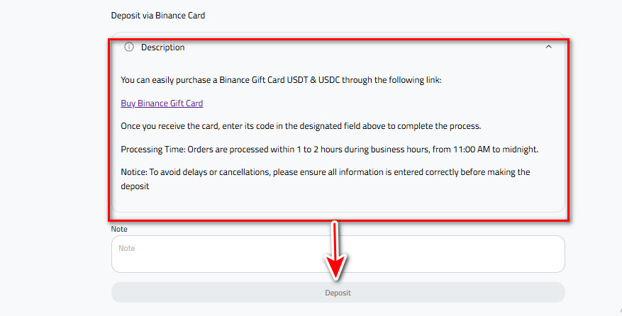 Steps to Deposit USDT via Binance Gift Card into your Kazawallet Account