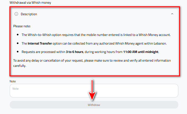 Steps to Withdraw USD via Whish Money Using Kazawallet