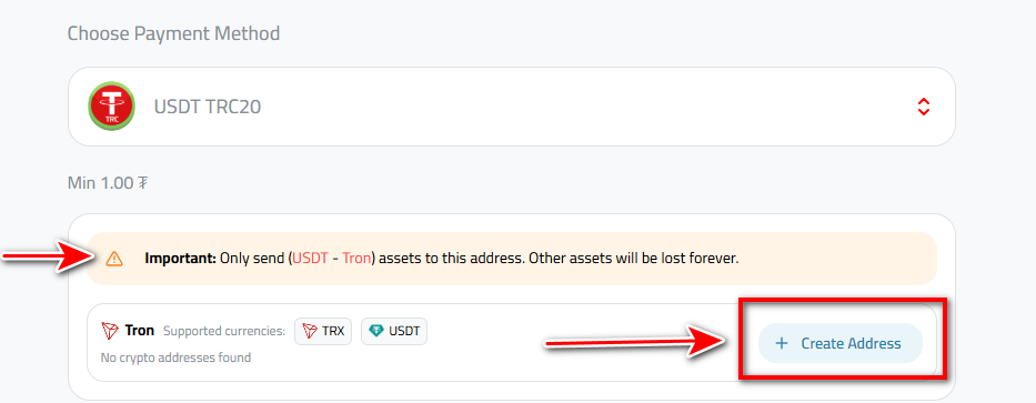 Steps to Deposit USDT via USDT-TRC in Kazawallet