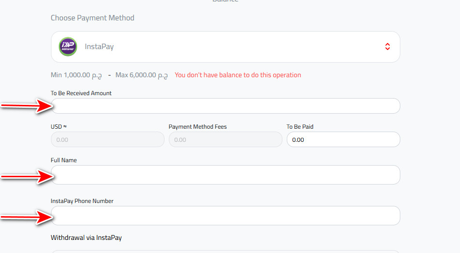 Steps to Withdraw Egyptian pounds to InstaPay from Kazawallet