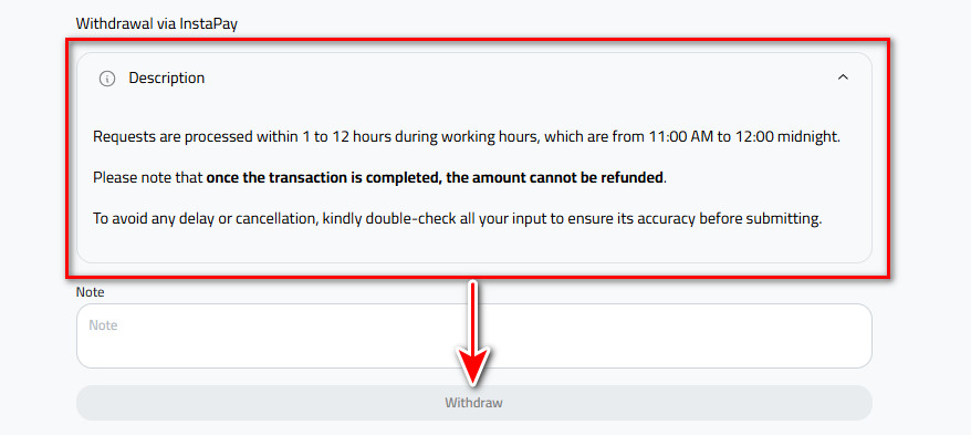 Steps to Withdraw Egyptian pounds to InstaPay from Kazawallet