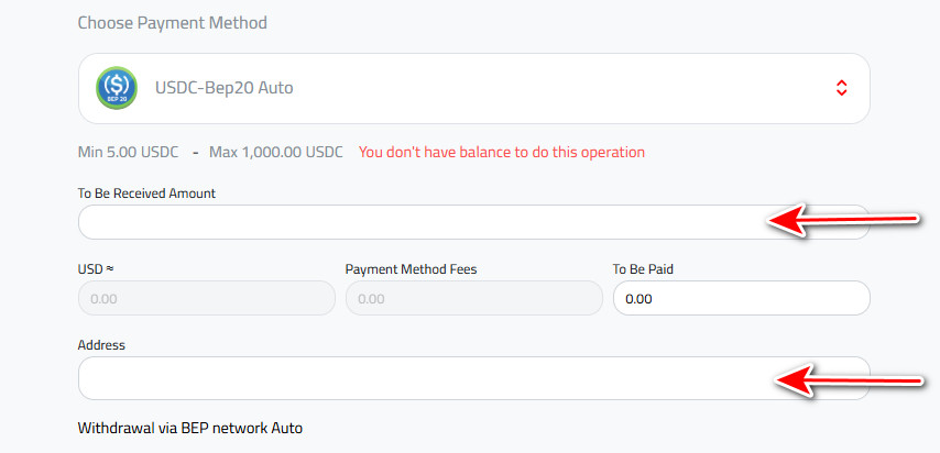 Steps to Withdraw USDC to USDC-BEP20 from Kazawallet
