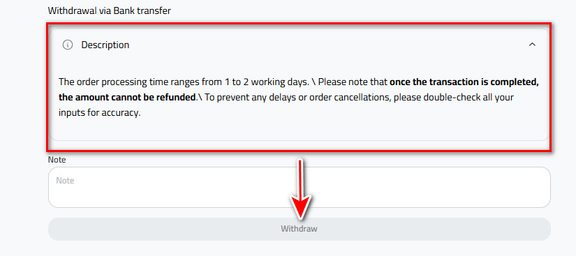 Steps to Withdraw AED via Bank Transfer from Kazawallet