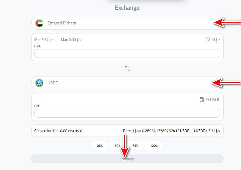 Steps to Buy USDC in UAE via Kazawallet