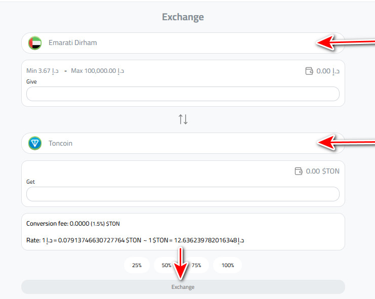What are the detailed steps to buy Toncoin in UAE?