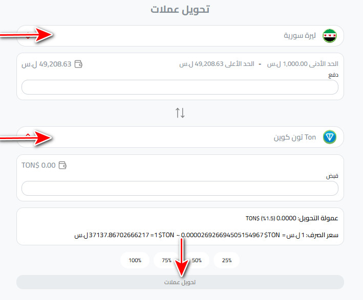 ما هي خطوات شراء تون كوين في سوريا ؟