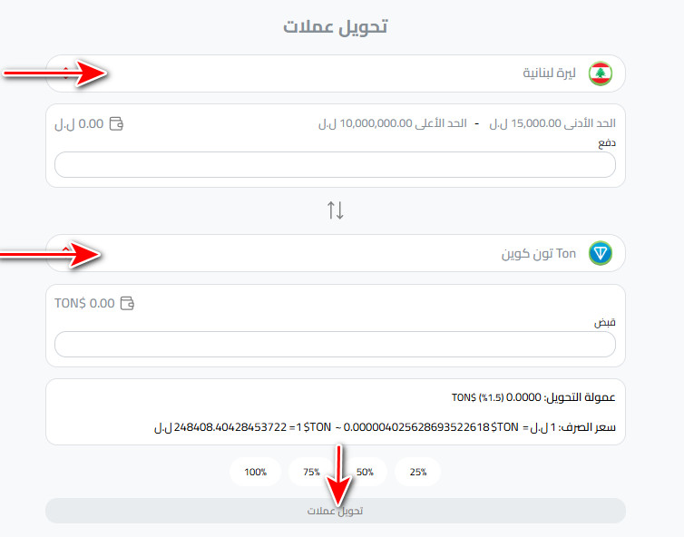 خطوات شراء تون كوين في لبنان