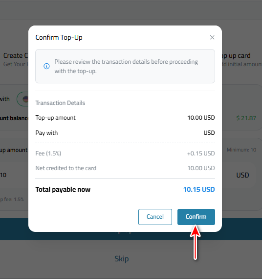 Top Up Kazawallet Virtual Card