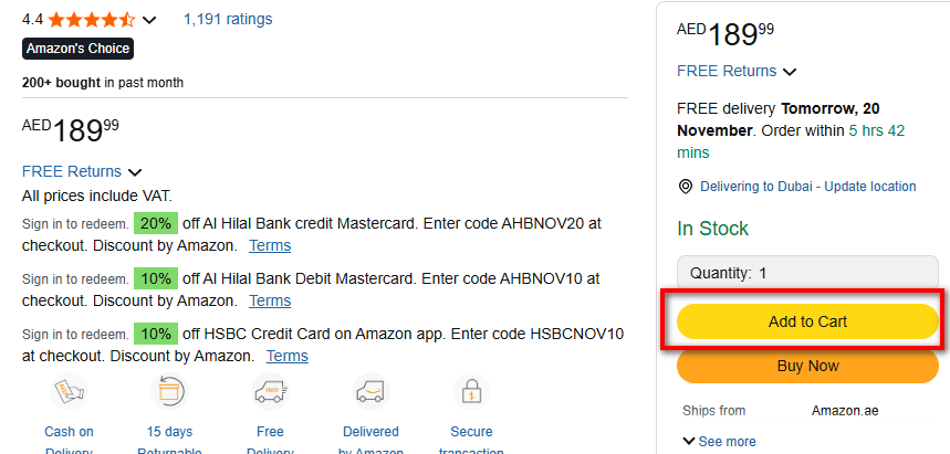 كيفية الشراء من أمازون الإمارات بالعملات الرقمية