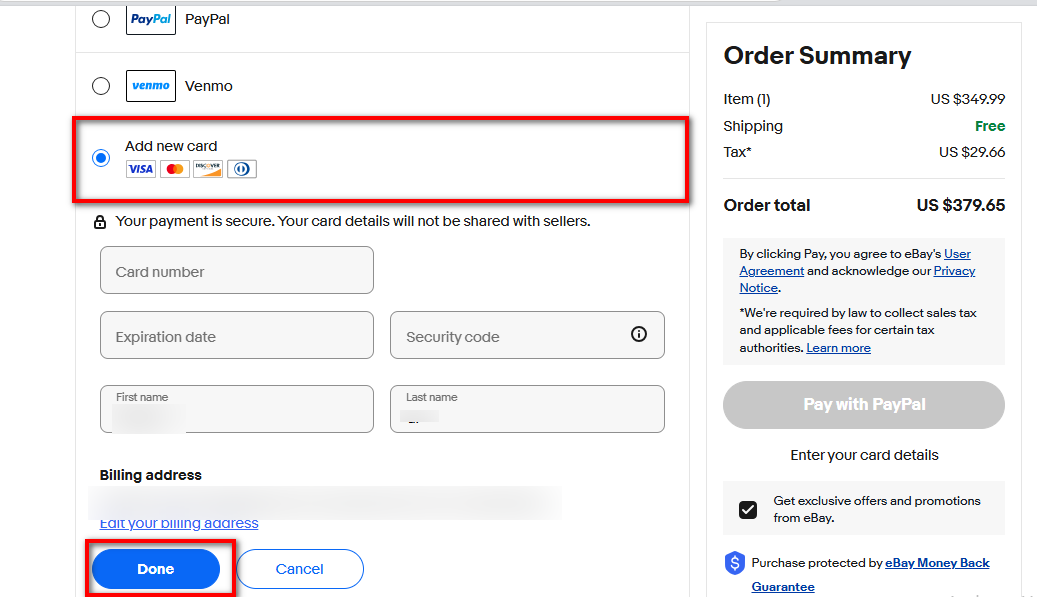 الشراء من eBay باستخدام الكريبتو