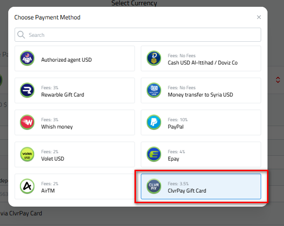 Steps to Deposit USD via CLVR Pay in Kazawallet