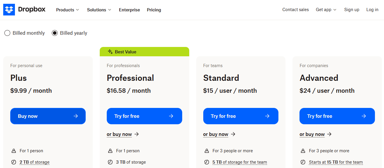 خطوات الاشتراك في Dropbox باستخدام الكريبتو