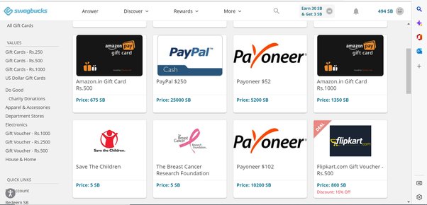 Earn from Swagbucks and Withdrawals and Cash Out Options